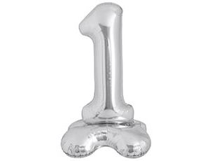 1207-5926 К ЦИФРА 1 50" Silver на подставке