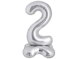 1207-5927 К ЦИФРА 2 50" Silver на подставке