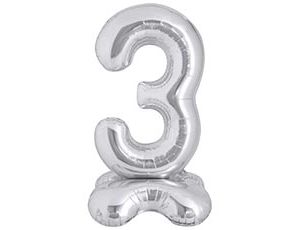 1207-5928 К ЦИФРА 3 50" Silver на подставке