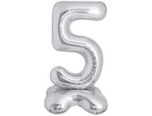 1207-5930 К ЦИФРА 5 50" Silver на подставке