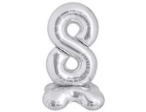 1207-5933 К ЦИФРА 8 50" Silver на подставке