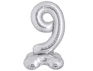 1207-5934 К ЦИФРА 9 50" Silver на подставке