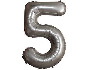 1207-6105 Ф ЦИФРА 5  40" SLIM Moonlight Silver