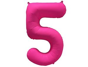 1207-6157 К ЦИФРА 5 40" Неон Pink