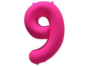 1207-6161 К ЦИФРА 9 40" Неон Pink