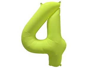 1207-6166 К ЦИФРА 4 40" Неон Yellow