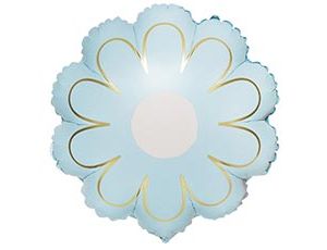 1207-6222 К ФИГУРА ЦветокРомашка голубая с золотом