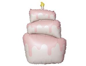 1207-6250 К ФИГУРА Торт розовый сатин