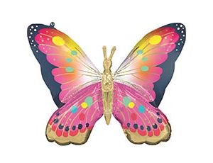 1207-6268 А ФИГУРА/P35 Бабочка розовая сатин