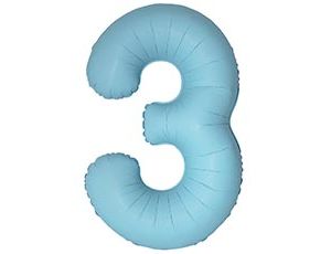 1207-6324 Ф ЦИФРА 3  40" SLIM Matte Baby Blue