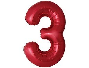 1207-6371 Ф ЦИФРА 3  40" SLIM Red