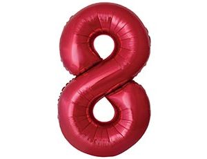 1207-6376 Ф ЦИФРА 8  40" SLIM Red