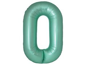 1207-6395 Ф ЦИФРА 0  40" SLIM Satin Turquoise