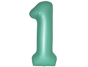 1207-6396 Ф ЦИФРА 1  40" SLIM Satin Turquoise