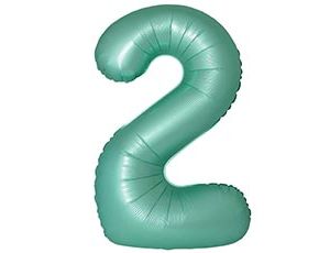 1207-6397 Ф ЦИФРА 2  40" SLIM Satin Turquoise