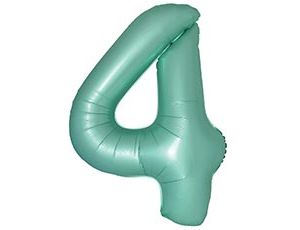 1207-6399 Ф ЦИФРА 4  40" SLIM Satin Turquoise