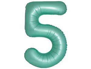 1207-6400 Ф ЦИФРА 5  40" SLIM Satin Turquoise