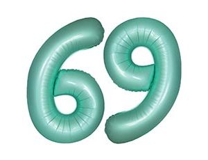 1207-6401 Ф ЦИФРА 6/9  40" SLIM Satin Turquoise