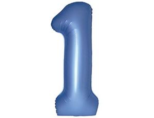 1207-6414 Ф ЦИФРА 1  40" SLIM Satin Blue Reflex