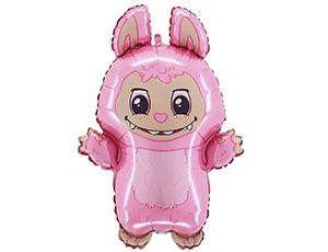 1207-6496 Г ФИГУРА Эльф плюшевая кукла розовая