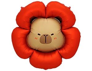 1207-6522 К ФИГУРА Капибара цветок красный