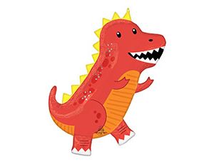 1207-6537 А ФИГУРА/P35 Динозавр весёлый красный