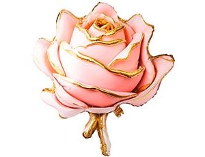 1207-6581 К ФИГУРА GLAM Роза объемная розовая