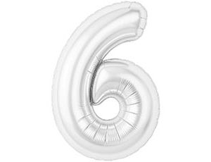 1207-6593 Р ЦИФРА 6  40" Белый блеск