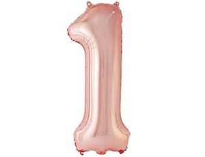 1207-6625 К ЦИФРА 1  40" Металлик Rose Gold
