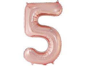 1207-6629 К ЦИФРА 5  40" Металлик Rose Gold