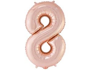 1207-6632 К ЦИФРА 8  40" Металлик Rose Gold