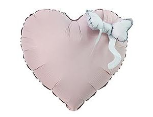1207-6635 К ФИГУРА Сердце розовое Бант белый