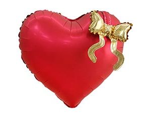 1207-6636 К ФИГУРА Сердце красное Бант золото