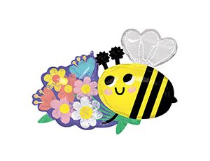 1207-6645 А ФИГУРА/P35 Пчела с букетом цветов