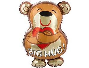 1207-6671 Б ФИГУРА Мишка с сердцем в объятиях