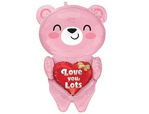 1207-6740 А ФИГУРА/Q05 LOVEYOU Мишка с сердцем роз