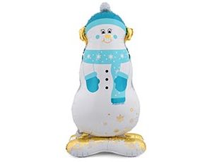 1208-0847 К ФИГУРА AIR Снеговик голубой шарф