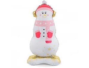 1208-0848 К ФИГУРА AIR Снеговик розовый шарф