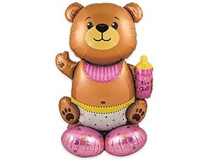 1208-0854 К ФИГУРА AIR Малыш Мишка бутылочка розов
