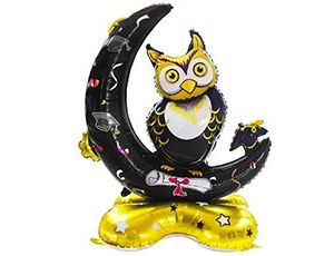 1208-0935 К ФИГУРА AIR Сова Выпускник черная