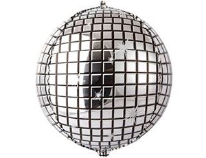 1209-0553 К 3D СФЕРА Б/РИС 22" Дискошар серебро