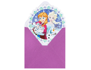 1403-0113 Приглашение Холодн Сердце Снежинки 6шт/Р