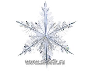1410-0423 Фигура Снежинка №3 фольг сереб 60см/G