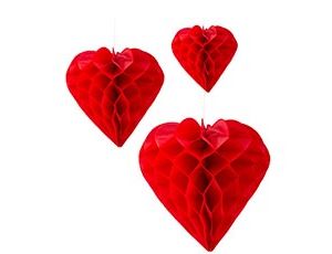 1410-0743 Фигура бум Сердце красное 15-20-25см 3шт