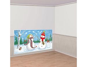 1501-3333 Декорация н/стену Снеговик 165смх85см/А