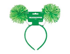 1501-3620 Ободок-антенки Помпоны зеленые/A