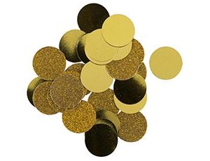1501-3987 Конфетти Круги золотые блеск 64гр/A