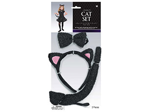 1501-4161 Комплект карнавальный Кошка черная дет/A