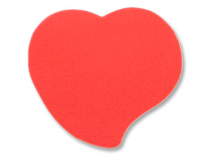 1501-4564 Фигура мягкая Сердце красное 13см 5шт