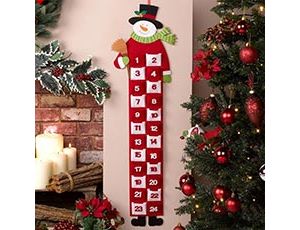 1501-5358 Календарь адвент Снеговик 21х87см/N